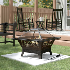 Union Rustic Kamarianna Steel Wood Burning Fire Pit